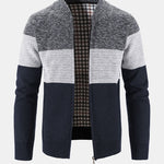 Baseball Collar Zip Up Sweater