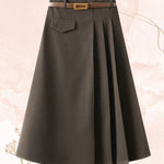 High-waisted slimming crotch-covering ins super hot pleated skirt