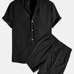 Short Sleeve Corduroy Revere Shirt & Corduroy Shorts