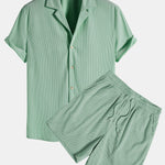 Short Sleeve Corduroy Revere Shirt & Corduroy Shorts