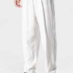 Relax Fit Linen And Cotton Blend Harem Pants