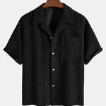 Short Sleeve Corduroy Boxy Shirt & Corduroy Shorts