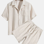 Short Sleeve Corduroy Boxy Shirt & Corduroy Shorts