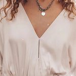 Soft and Elegant Kimono Sleeve Stretchy Waist Pocketed Slit Maxi Dress