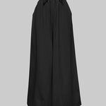 Loose Wide Leg Drawstring Solid Color Casual Pants Bottoms Trousers