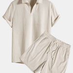Short Sleeve Corduroy Polo Shirt & Corduroy Shorts