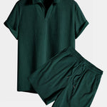Short Sleeve Corduroy Polo Shirt & Corduroy Shorts