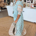 Modena™ | Casual Printed V-neck Half Sleeve Dress