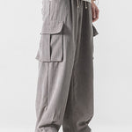 Relaxed Fit Drawcord Hem Corduroy Cargo Pants