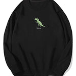 Cute Cartoon Dinosaur Print Cotton Sweatshirt