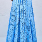 Paris Dreaming Embroidered Lace High Rise Elastic Waist Pocketed Maxi Skirt