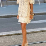 Off-White Crochet Knit Set