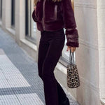 Short vintage fur coat