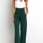 In Vogue Belted Pocketed Wide Leg Pants