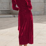 Celebrities Elegant Solid Strap Design V Neck Princess Dresses
