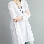 Original Solid Sun-Protection V-Neck Blouse Tops