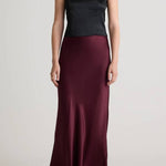 Flowing fishtail maxi skirt