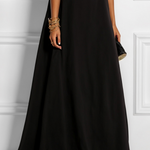Loose Sleeveless Hollow Solid Color Split-Joint Round-Neck Maxi Dresses