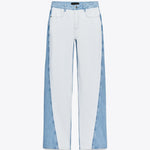 STRAIGHT LEG MID-RISE COMBINED JEANS
