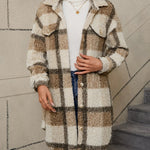 Mila ��� Soft Plaid Lapel Coat
