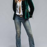 Vintage Gold Velvet Long Sleeve Pocket Blazer