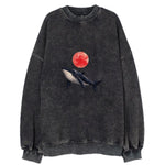 Celestial Whale Voyage Vintage Sweatshirt