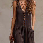 Retro Ruffle Neck Knitted Jumpsuit