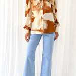Fashionable and versatile long-sleeved simple cardigan shirt