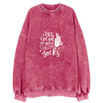 Winter Wonderland Hot Cocoa And Fuzzy Socks Vintage Sweatshirt