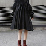 Loose Original Designed Irregular Puff Shirt Dress