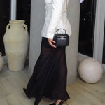 White deep V-neck suit jacket