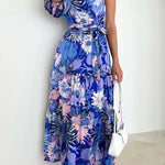 Temperament Elegant Short Sleeve Long Swing Holiday Dress