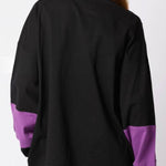 Halloween Letter Sequined Colorblock Sweatshirt Casual Top