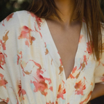 Fashion V-neck Loose Printed Long Dress