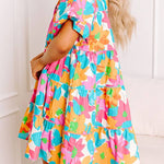 HAPPY SMILES FLORAL MINI DRESS