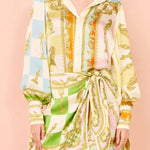 Silk Mini Dress in Multi