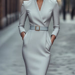 Eva | Elegant Midi Dress with a Flattering Waist