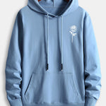 Rose Print Cotton Hoodie