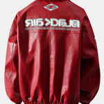 Black Air Leather Racing Jacket