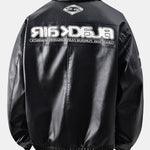 Black Air Leather Racing Jacket