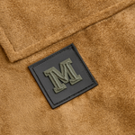 Men's Vintage Suede Fleece Collar Patchwork Multi-Pocket Zipper Coat