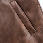 Women's Lapel Vintage Faux Leather Jacket