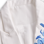 Urban Sleeveless Floral Printed Blazer and Trousers Set