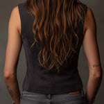Bohemia Eco-Suede Patchwork Zip Vest