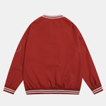 V-Neck Baseball Sweatshirt