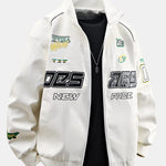Embroidered Racing Leather Jacket