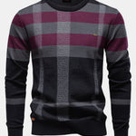 Plaid Crewneck Sweater