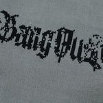 Slogan Distressed Crew Neck Sweater