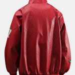 Embroidered Racing Leather Jacket