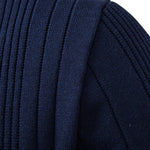 Long Sleeved Knitted Stripe Jacquard Polo Shirt & Slim Fit Tapered Trousers